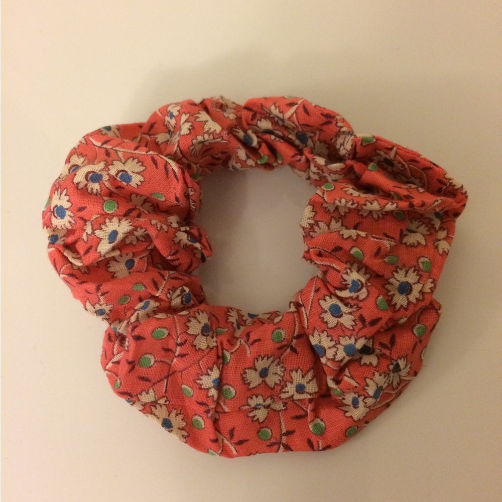 $4 Add-On New Hair Scrunchie Ponytail Elastic Hair Accessory Vintage Pink Floral